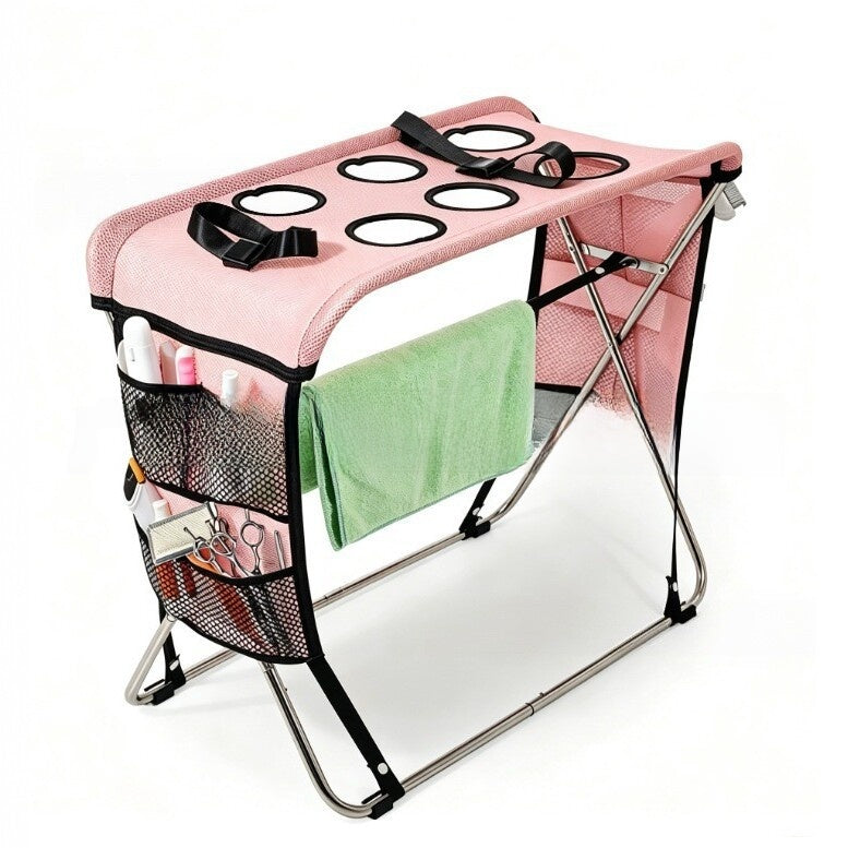 Foldable Pet Grooming Table Stainless Steel Frame