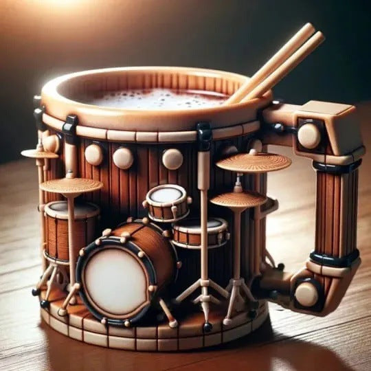 Instrument-Shaped Coffee Mug