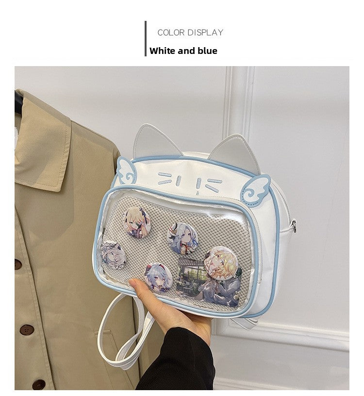 Mechanical Cat Cat PU Large Capacity Crossbody Bag
