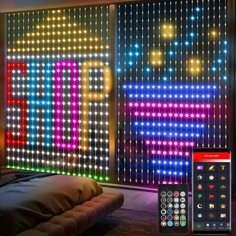 Smart RGB Colorful Graffiti Curtain Lights