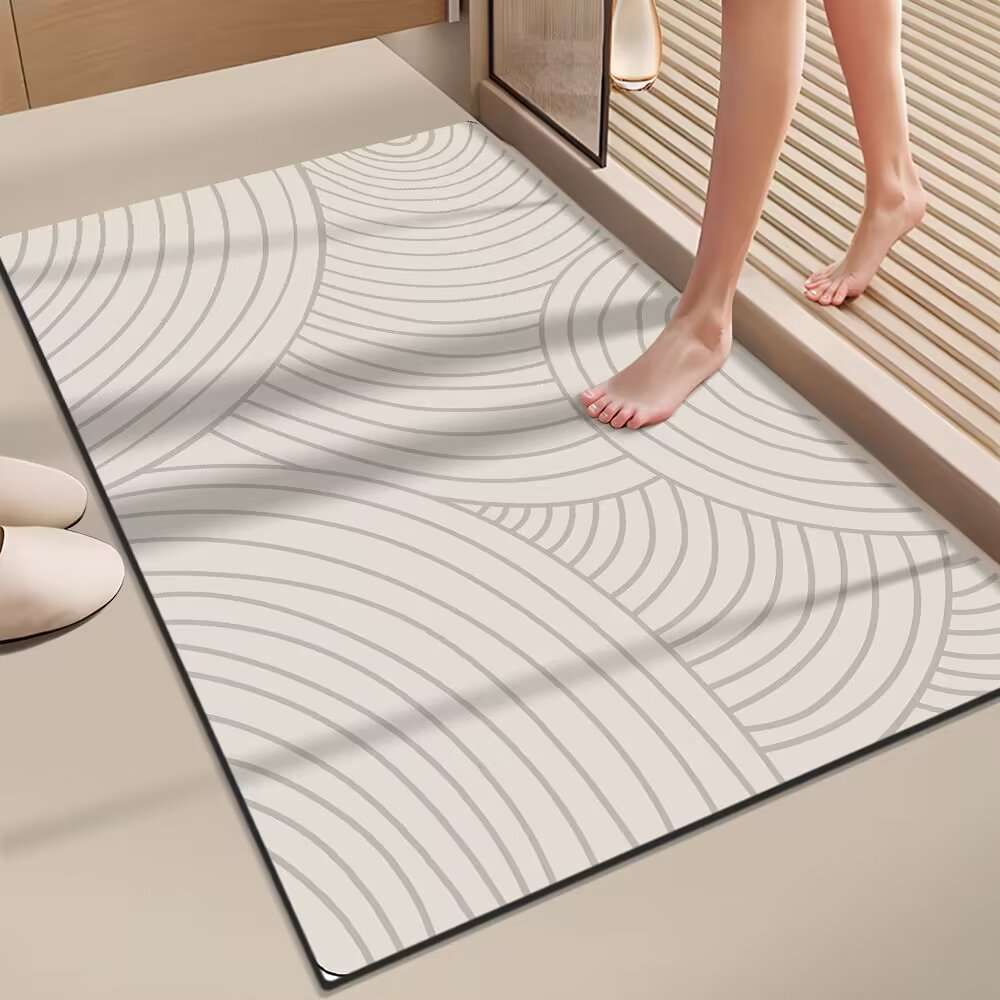 Minimalist Diatomaceous Earth Bath Mat