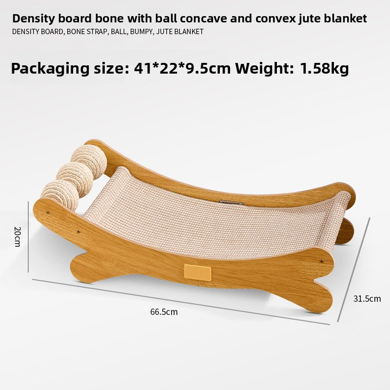 Solid Wood Sisal Cat Scratching Pad