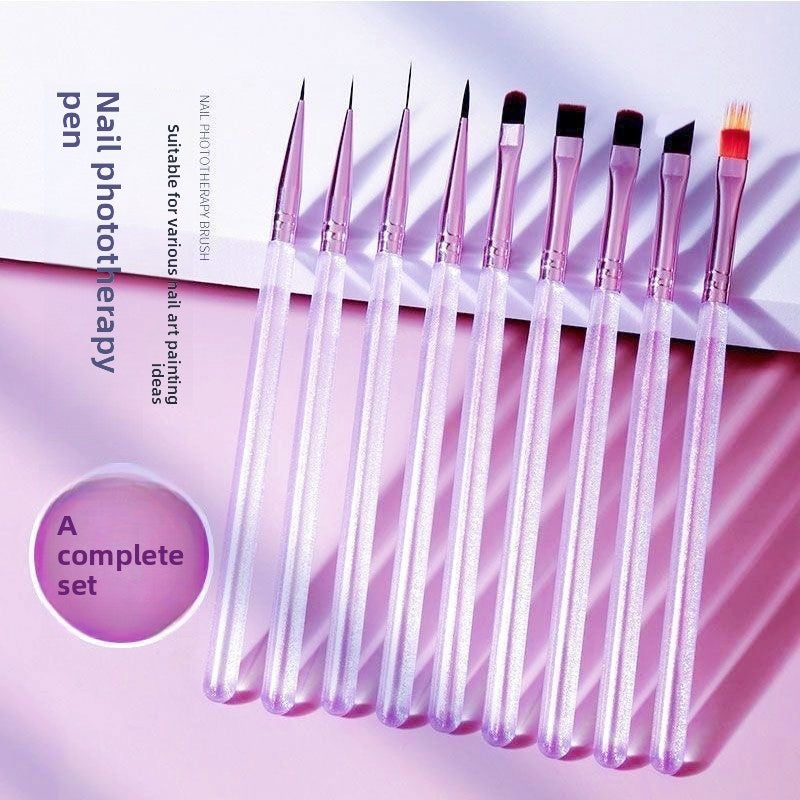 Professional Nail Art Brush Set for Detailing Gradient and French Manicure