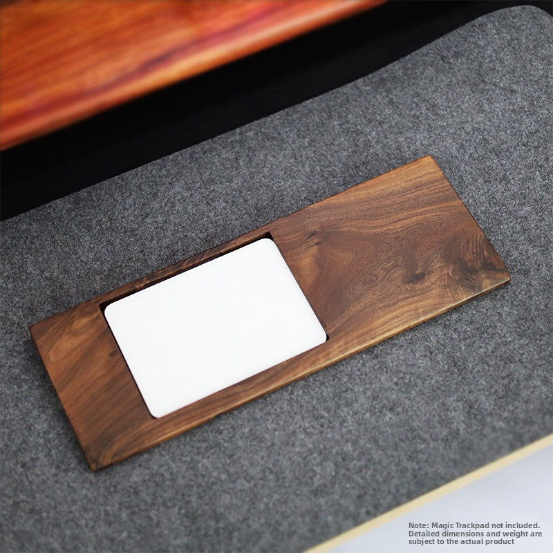 Walnut Wood Keyboard and Touchpad Stand with Wrist Rest