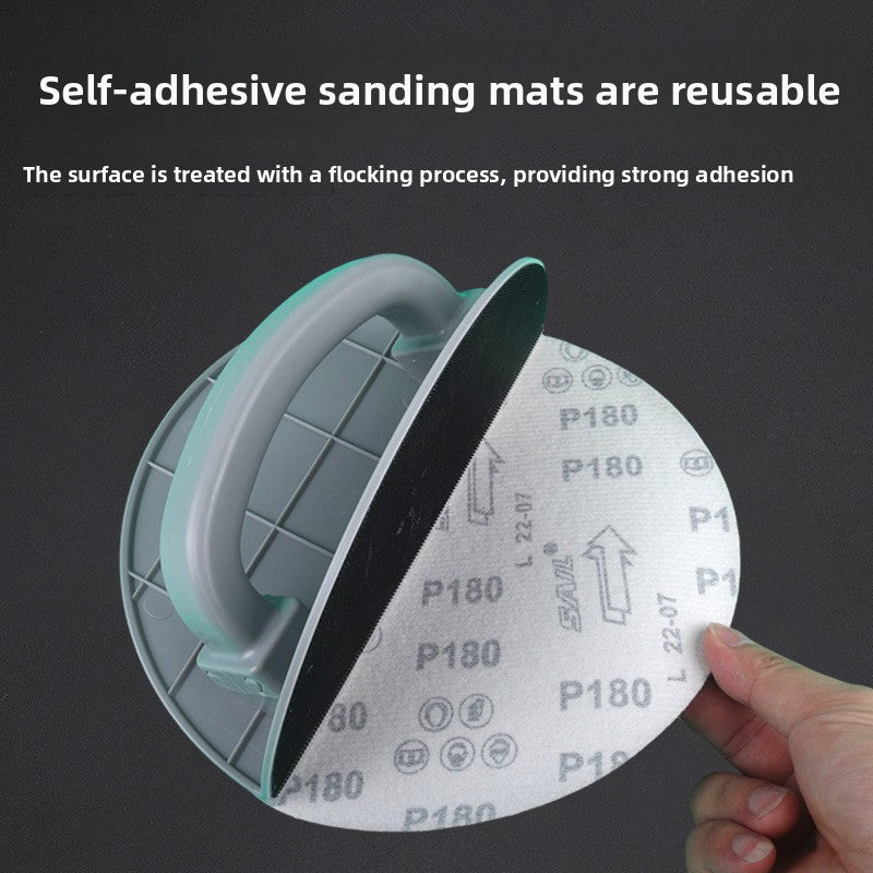 Semi-Circular Corner Sandpaper Holder with Self-Adhesive Base