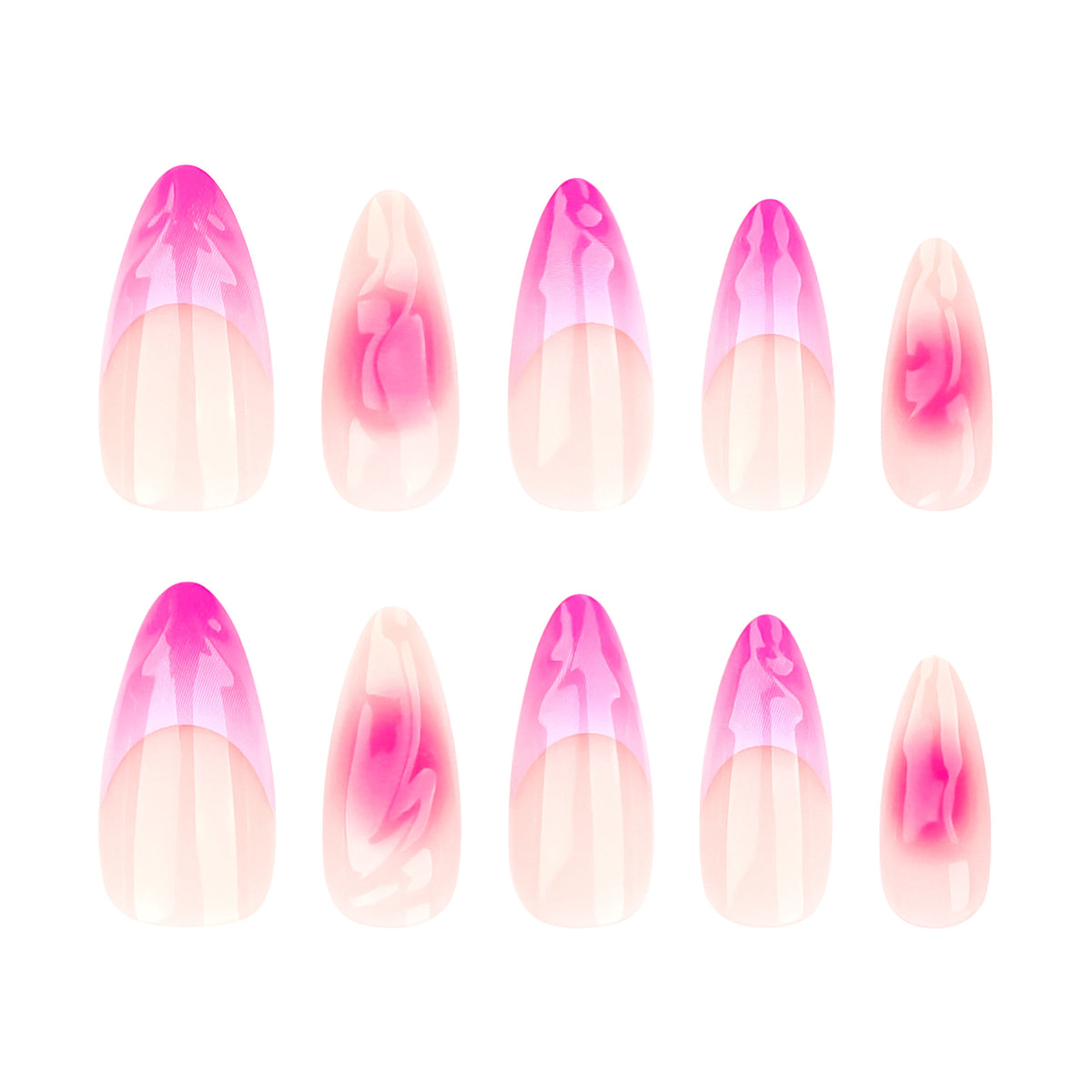 Ombre gradient wearable nail tips