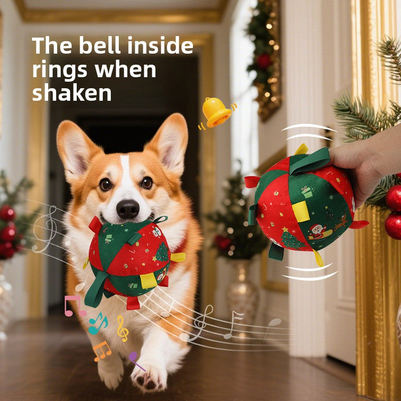 Christmas-Themed Dog Toy Ball