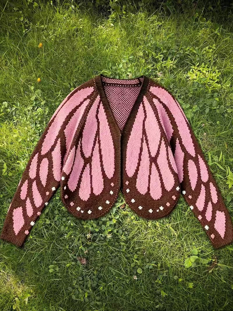 Butterfly Cape Knit Cardigan Sweater