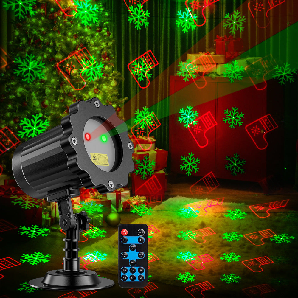 Remote Control Red and Green Laser Multi-Pattern Projection Light