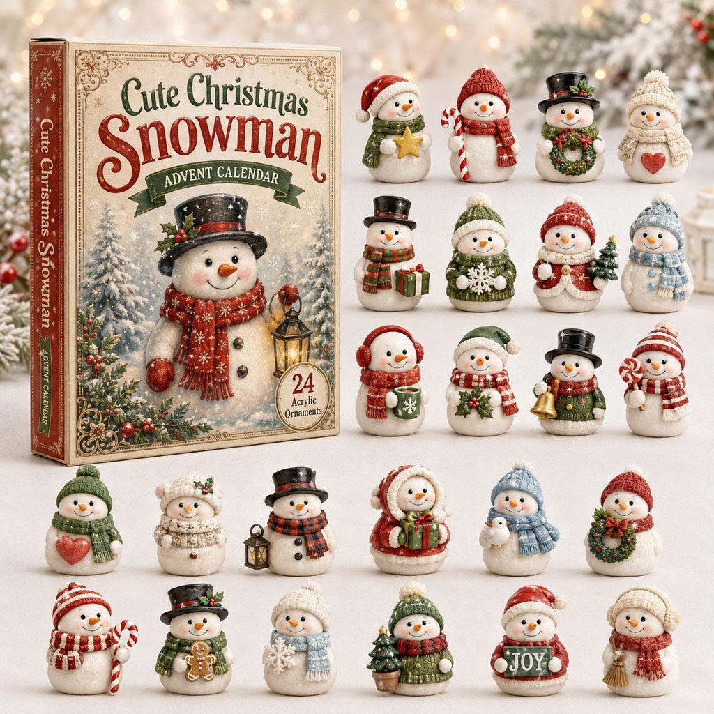Christmas Advent Calendar Acrylic Blind Box Decoration Collectible Toy