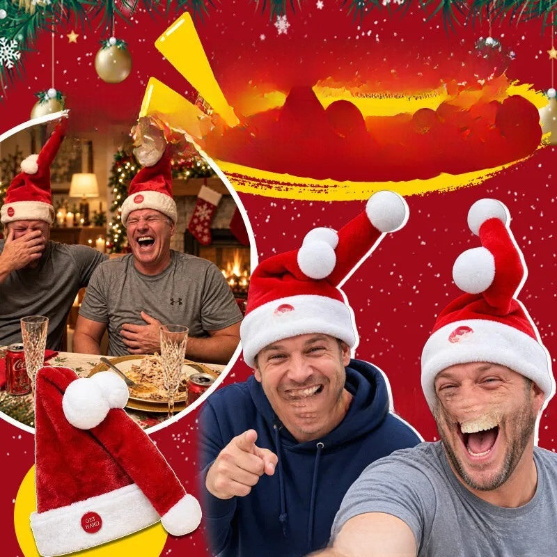 Funny Moving Santa Hat with Sound