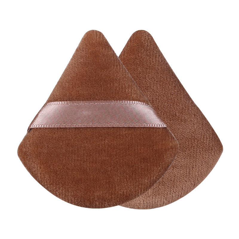 Triangular and Round Velvet Powder Puff