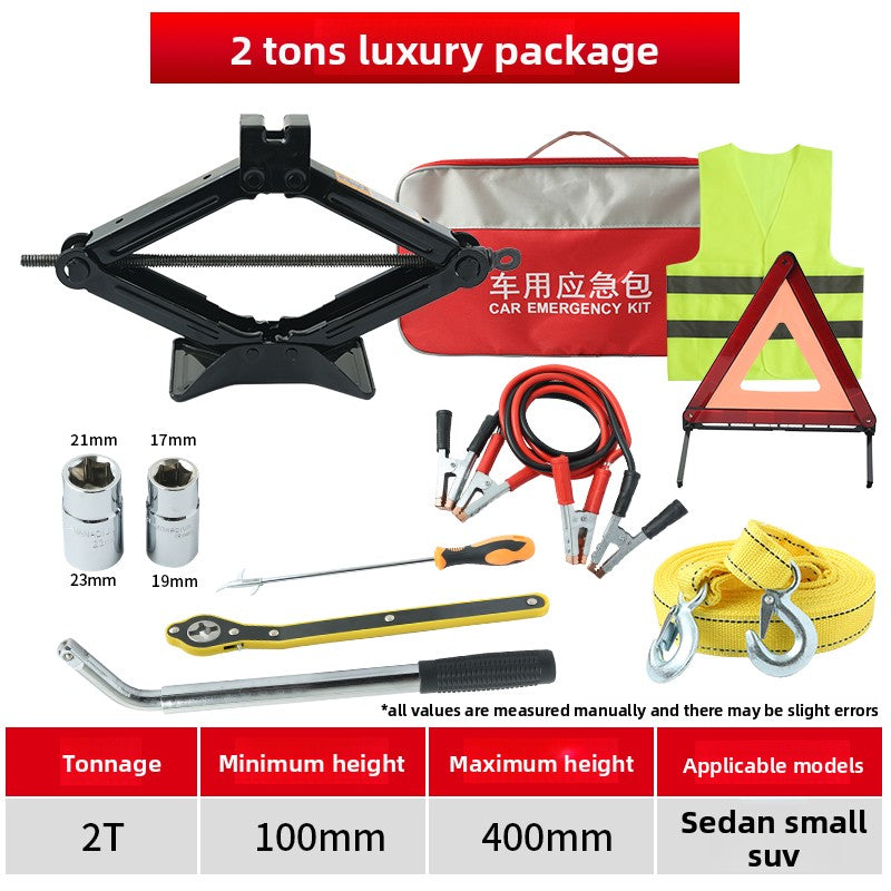 Car Jack and Tire Wrench Set