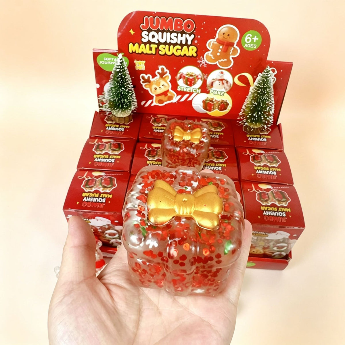 Christmas Themed Slow Rising TPR Squeeze Stress Relief Toy