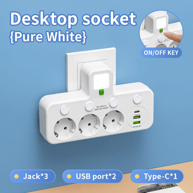 European Standard USB-C Power Socket Strip