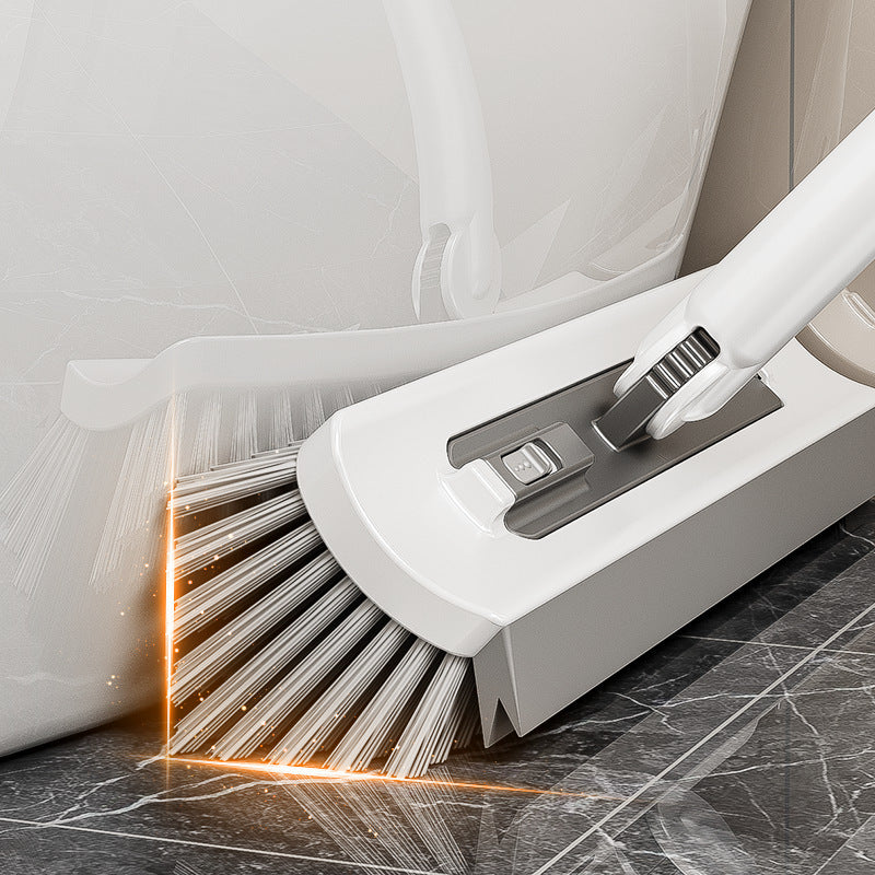 Long Handle Dual Scraper Floor Brush for Bathroom and Tile Cleaning