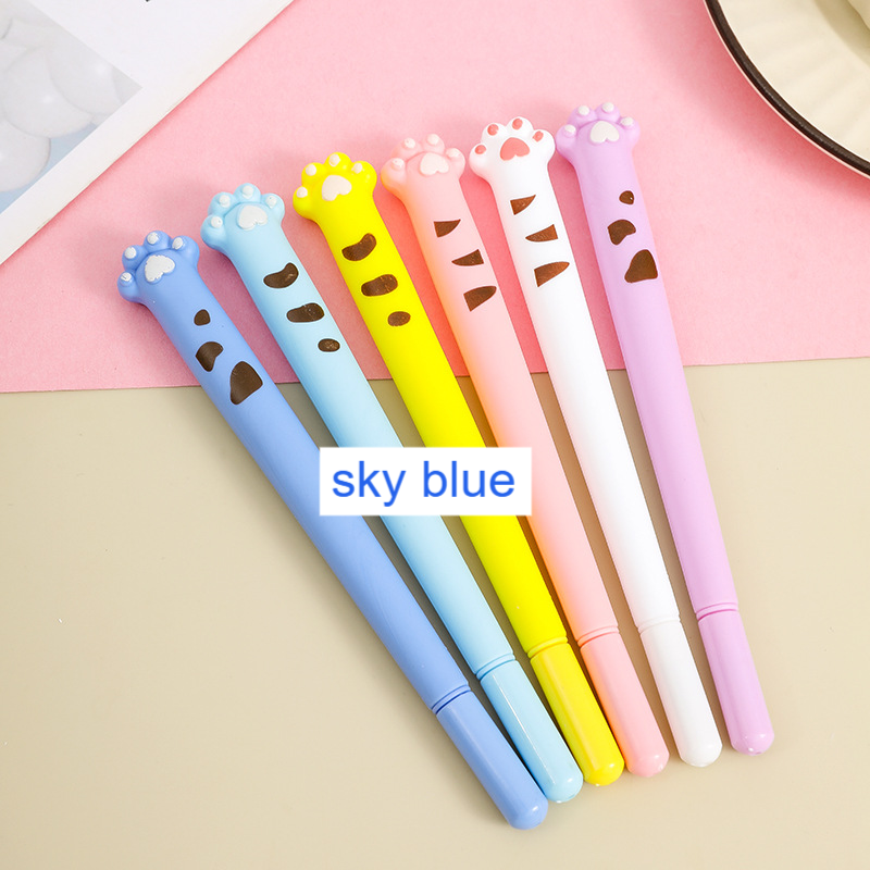 Soft Glue Cat Claw 0.5mm Gel Pen Cute Plant Design