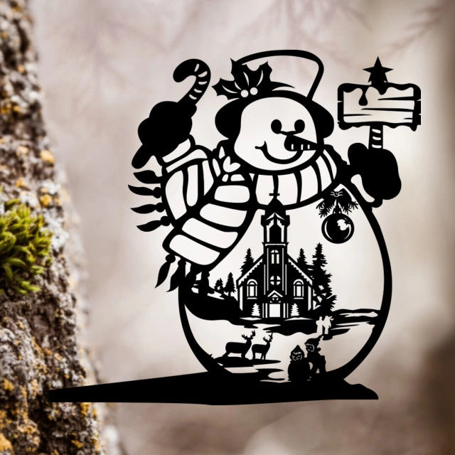 Christmas metal animal bear silhouette