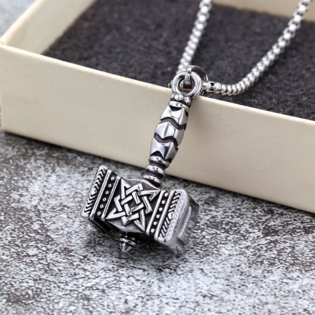 Vintage Viking Hammer Pendant Necklace