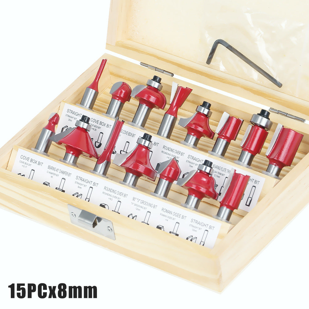 Woodworking milling cutter set