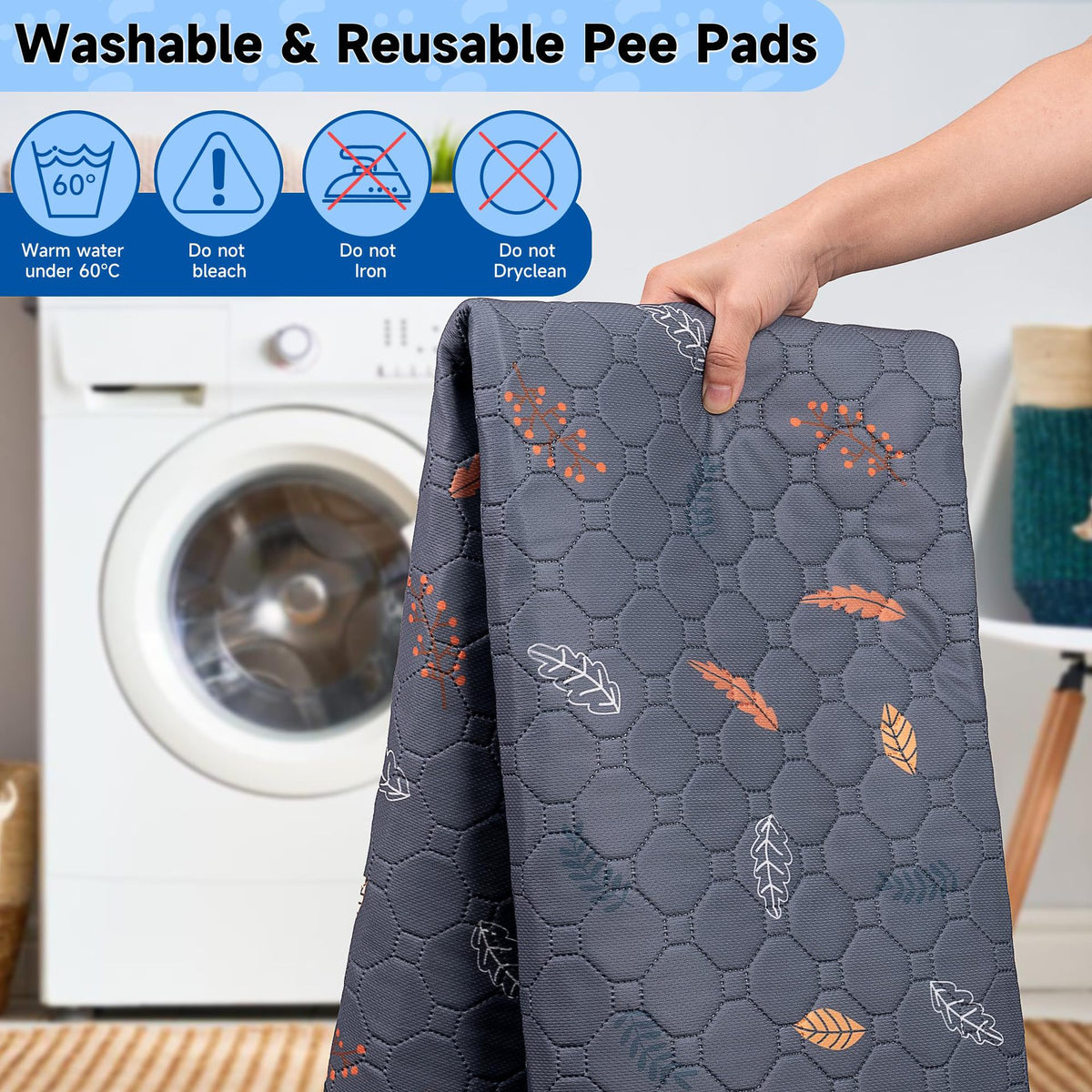 Printed Mesh Breathable Quick-Dry Pet Diaper Pads