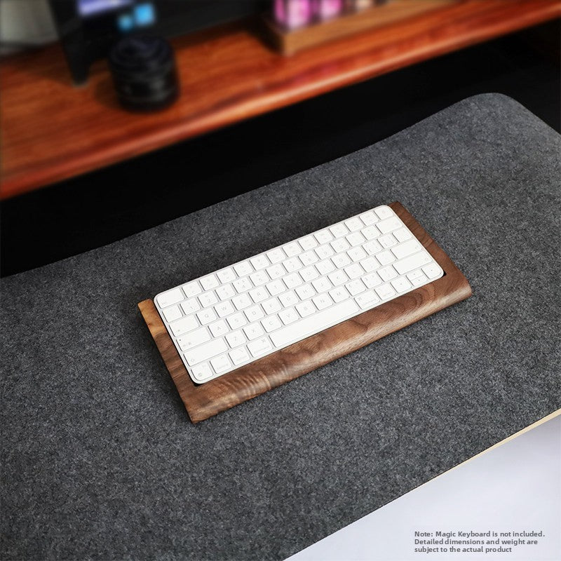 Walnut Wood Keyboard and Touchpad Stand with Wrist Rest