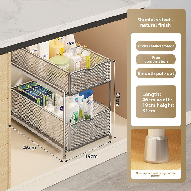 Bathroom sink shelf