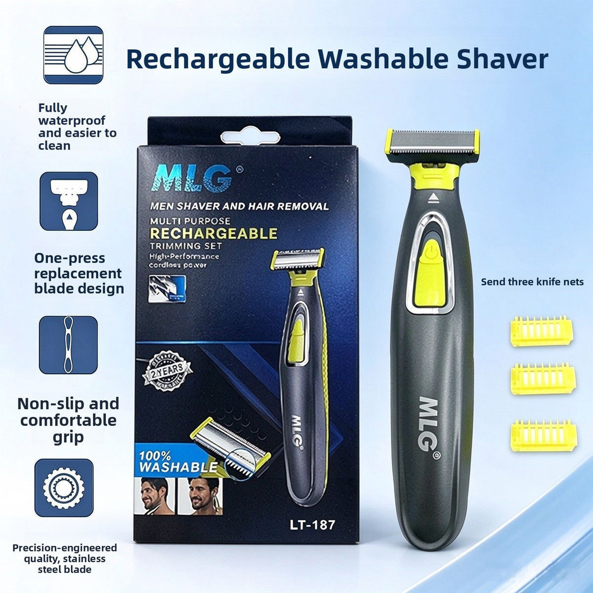 Double-edge toothbrush hair trimmer