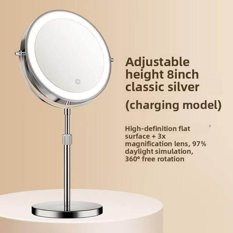 Round Desktop Magnifying Mirror with Light