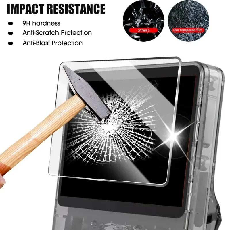 Tempered Glass Screen Protector for R36S R35S RGB20S Gaming Console with Case and Caps