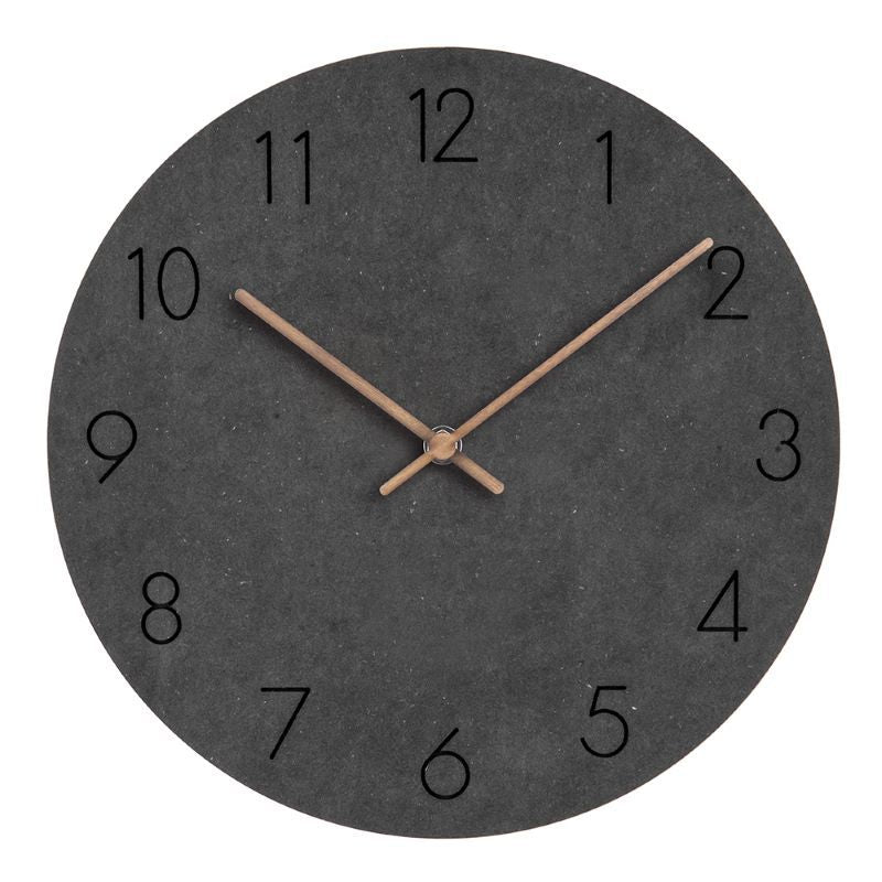 Nordic Wooden Wall Clock Silent Quartz Movement