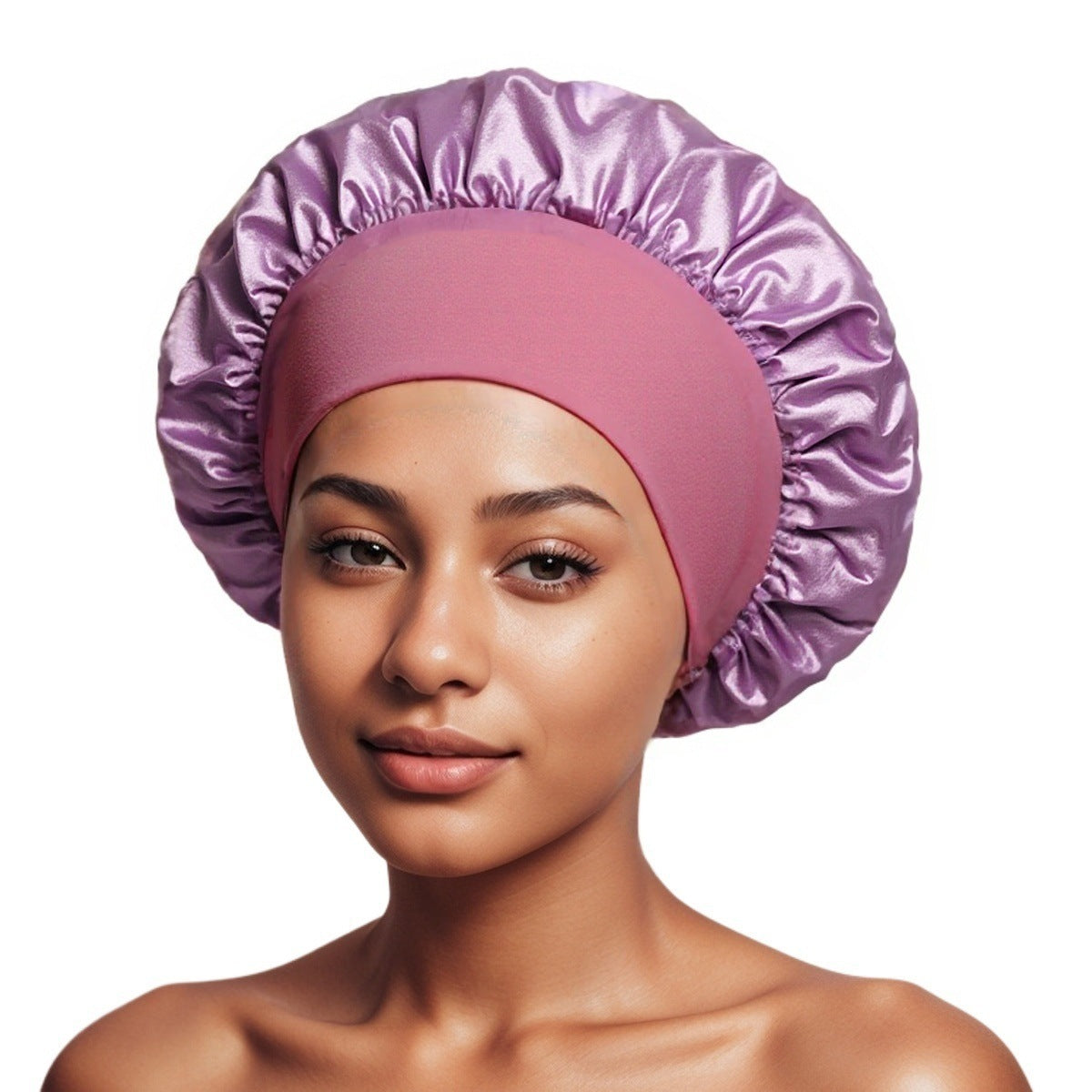 Satin Wide Brim Shower and Sleep Cap