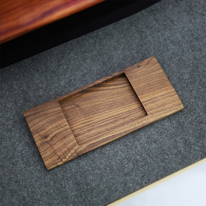 Walnut Wood Keyboard and Touchpad Stand with Wrist Rest