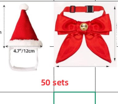 Pet Christmas Scarf Hat