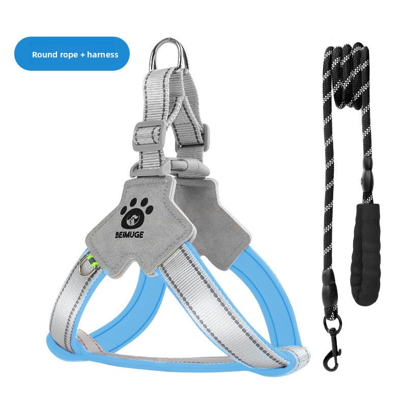 Adjustable Reflective Dog Harness with Anti-Escape Design
