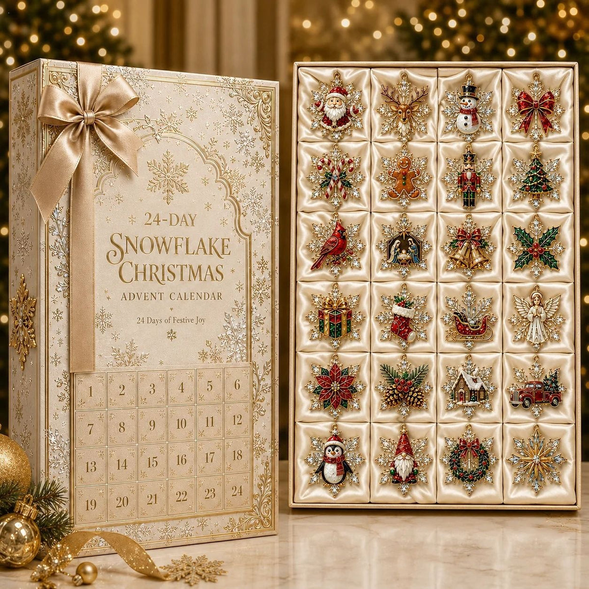 Christmas Advent Calendar Acrylic Blind Box Decoration Collectible Toy