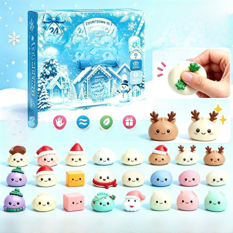 24-Pack Christmas Countdown Advent Calendar Squeeze Stress Relief Blind Box