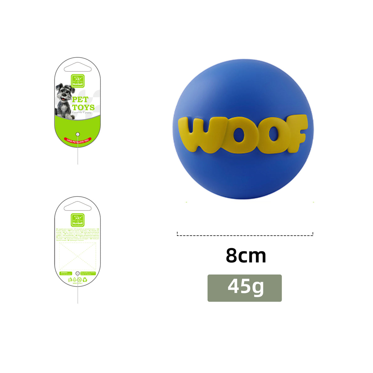Durable WOOF Epoxy Pet Chew Toy