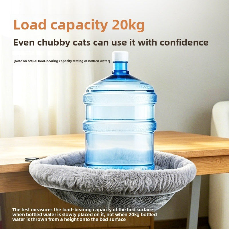 Foldable Desk Cat Bed with Soft Velvet Fabric