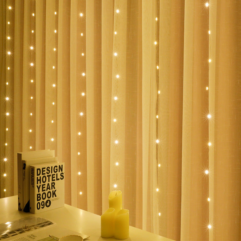 LED copper wire curtain lamp Christmas
