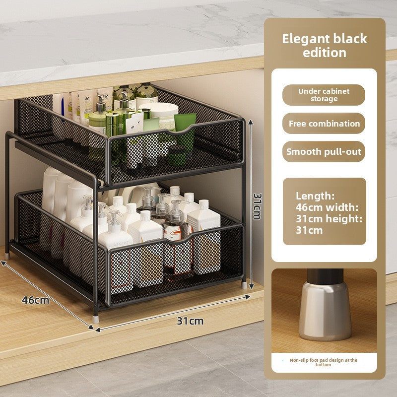 Bathroom sink shelf