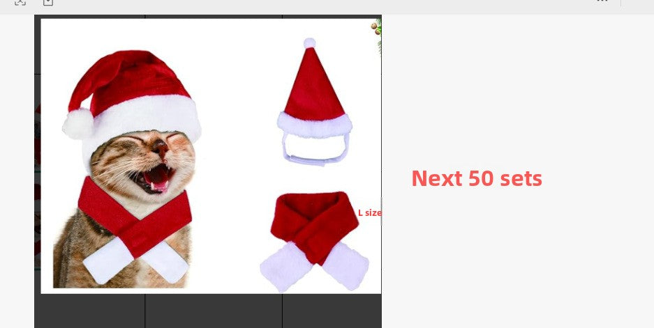 Pet Christmas Scarf Hat