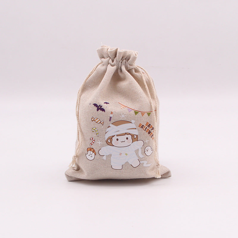 Halloween Cotton Drawstring Gift Bag