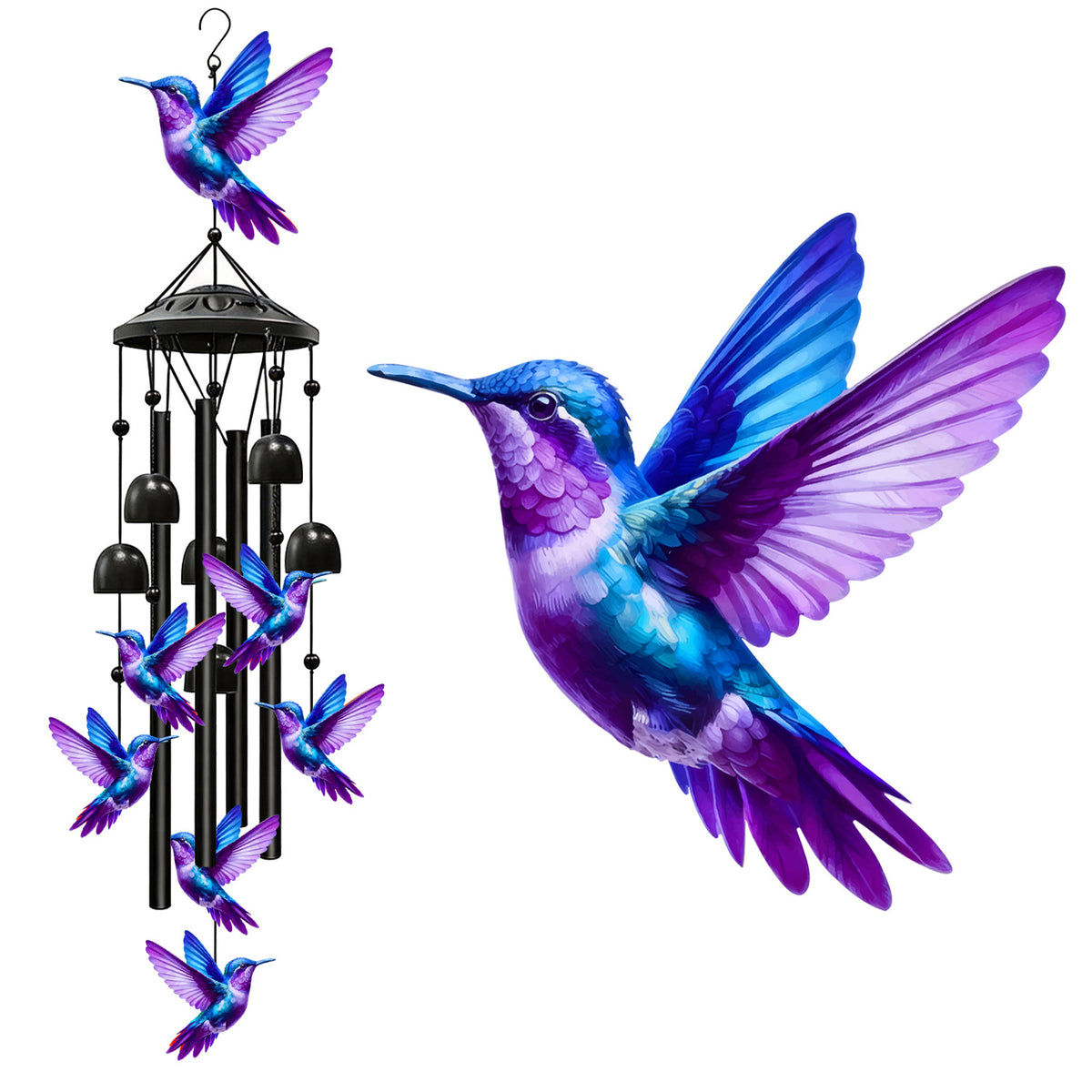 Hummingbird Metal Wind Chime