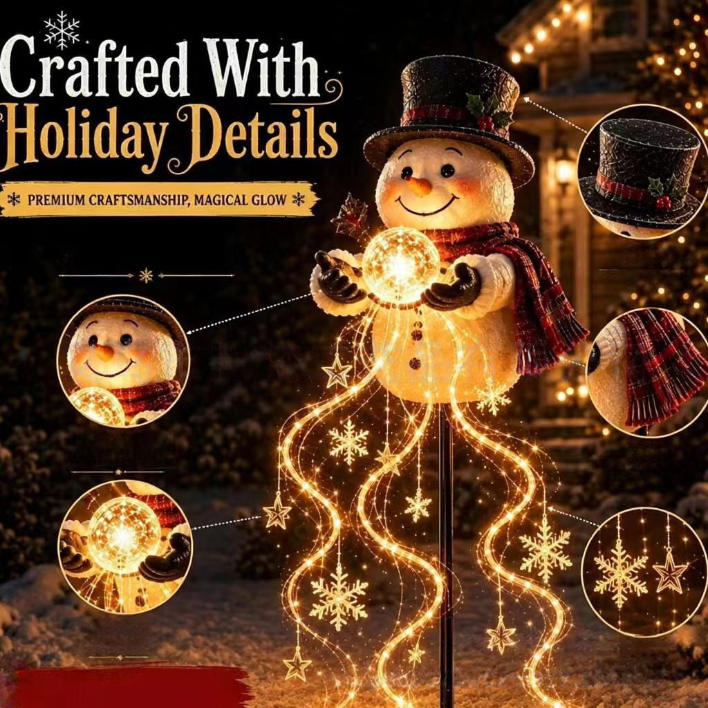 Snowman Magic Fountain Garden Light