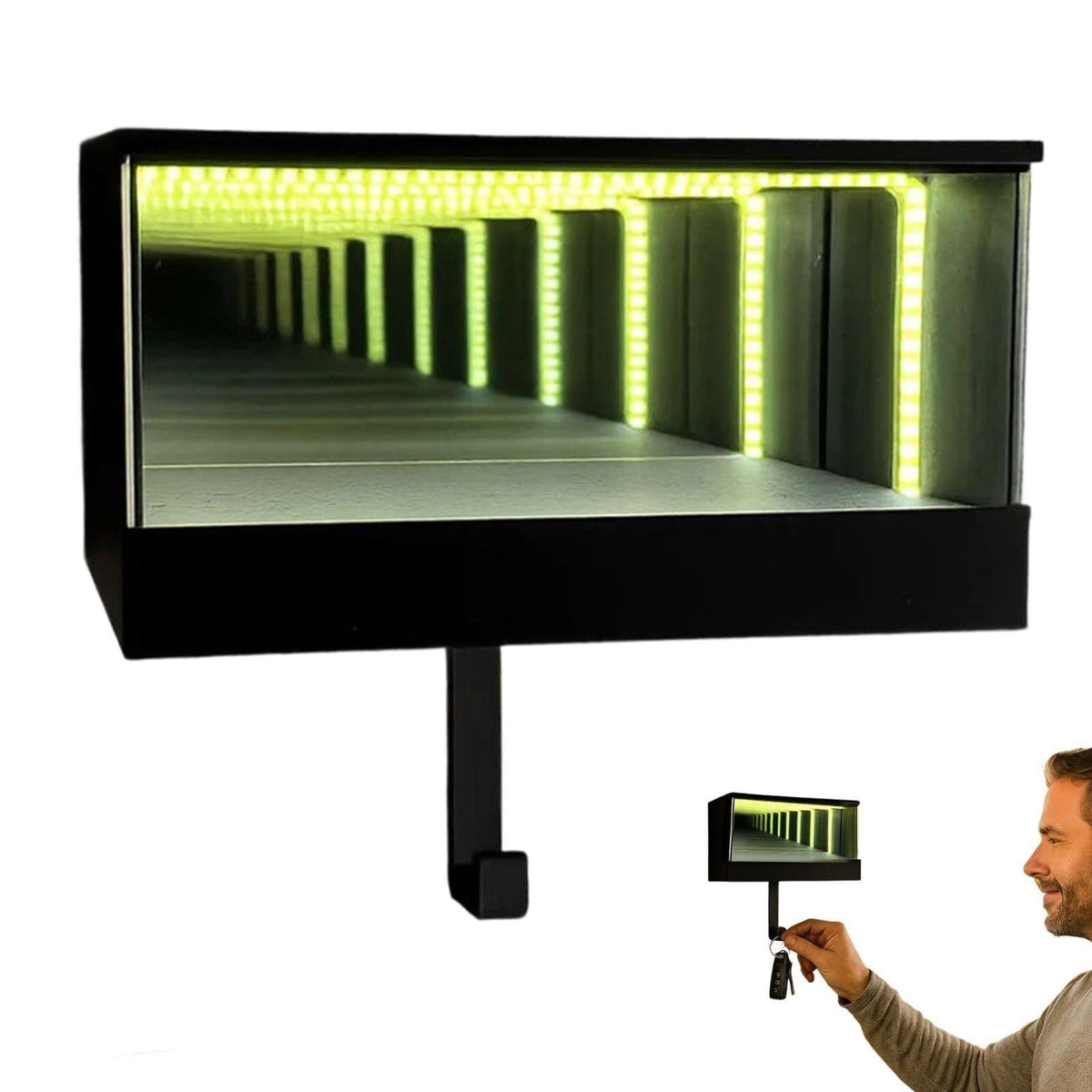Infinity Mirror Sensor Key Holder with Light
