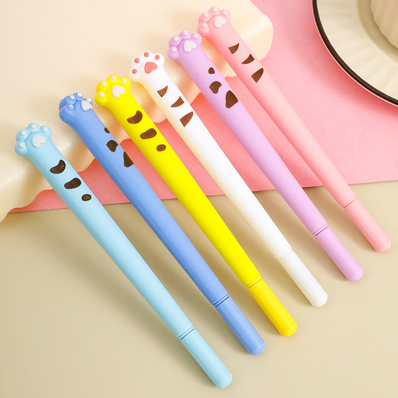 Soft Glue Cat Claw 0.5mm Gel Pen Cute Plant Design