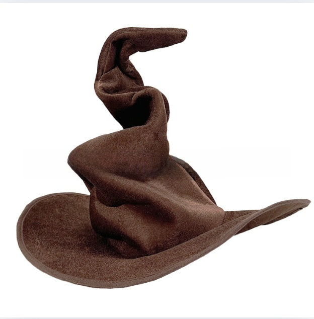 Velvet Witch Hat with Decorations for Halloween Party Costume Accessory