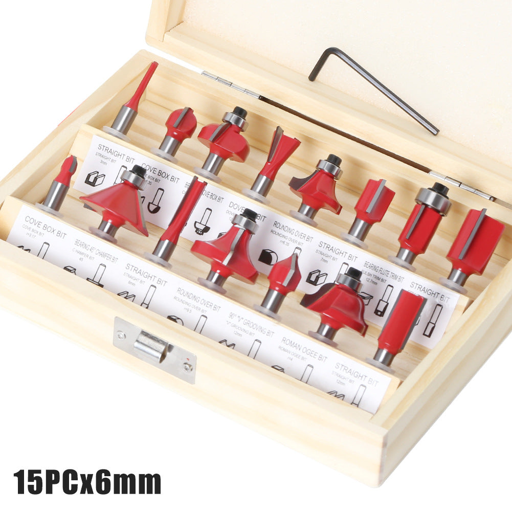 Woodworking milling cutter set