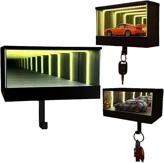 Infinity Mirror Sensor Key Holder with Light